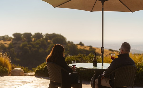 Outdoor Seated Wine Tasting at tables with panoramic views